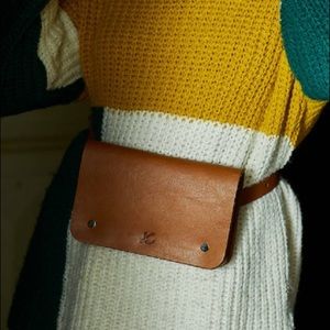Handmade soft leather fanny pack